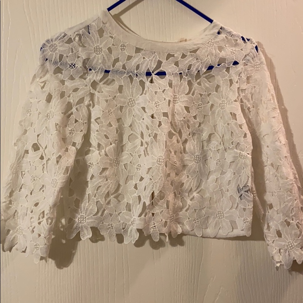 White crop top